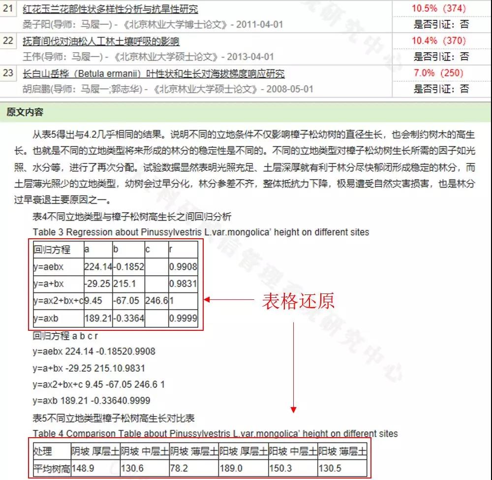 表格還原效果示例