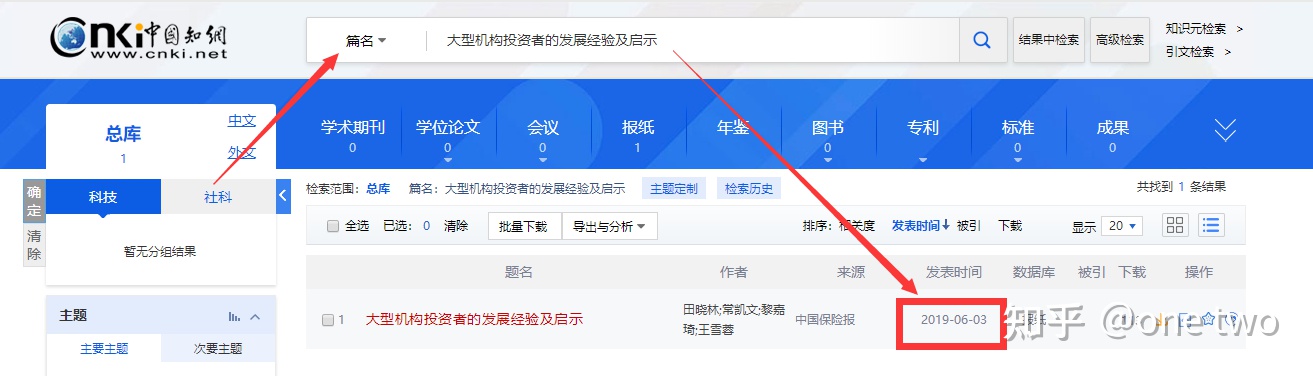 中國(guó)知網(wǎng)數(shù)據(jù)庫(kù)中檢索到的發(fā)表具體日期！